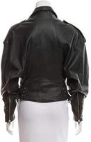 Thumbnail for your product : Amen Leather Moto Jacket