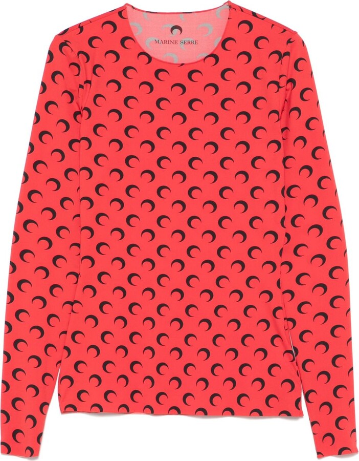 Marine Serre Moonogram-Print T-Shirt