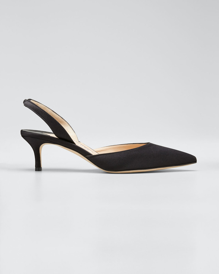 black satin shoes low heel