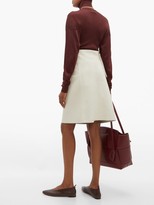 Thumbnail for your product : Bottega Veneta Cut-out Roll-neck Ribbed Silk Sweater - Burgundy