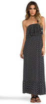 Thumbnail for your product : T-Bags 2073 T-Bags LosAngeles Diamond Print Strapless Maxi Dress