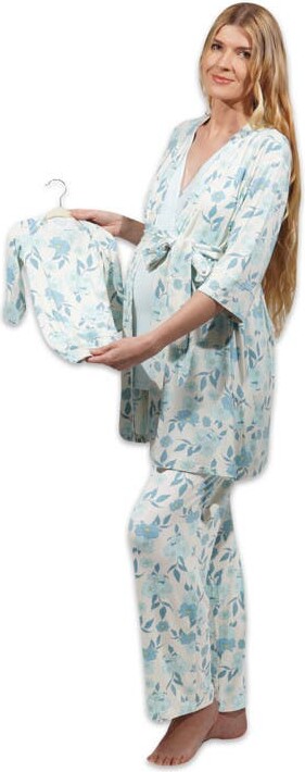 Everly Grey Analise During & After 5-Piece Maternity/Nursing Sleep Set for Mom & Baby