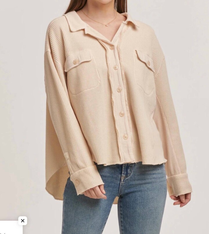 DEAR JOHN DENIM Forester Thermal Shirt Jacket In Cream