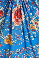 Thumbnail for your product : Roberto Cavalli Tasseled ruched floral-print crepe top