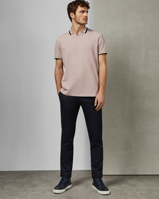 Ted Baker Cotton Flat Knit Polo Shirt