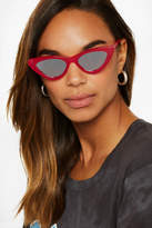 Thumbnail for your product : Le Specs + Adam Selman The Last Lolita Cat-eye Acetate Mirrored Sunglasses
