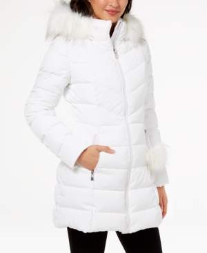 INC International Concepts Faux-Fur-Trim Quilted Puffer Coat, Created for Macy's