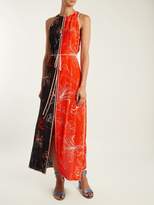 Thumbnail for your product : Diane von Furstenberg Sleeveless Open Back Floral Print Silk Dress - Womens - Orange Print