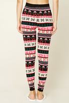 Thumbnail for your product : Forever 21 Holiday Print Sweater Leggings