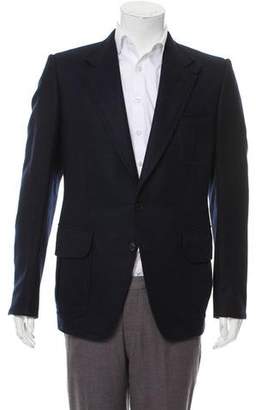 Tom Ford Leather-Accented Cashmere Blazer