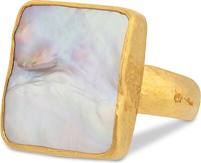 Gurhan 24K Yellow Gold Oyster Pearl Cocktail Ring