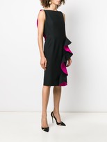 Thumbnail for your product : Alexander McQueen Two Tone Ruffled Pencil Dress