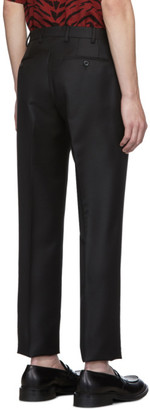 eidos Black Mohair and Wool Dress Trousers