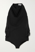 Thumbnail for your product : MAXIMILIAN DAVIS - Fringed Cady Bodysuit - Black