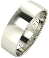 Thumbnail for your product : Love GOLD Personalised 9 Carat White Gold Court Wedding Band 6 mm