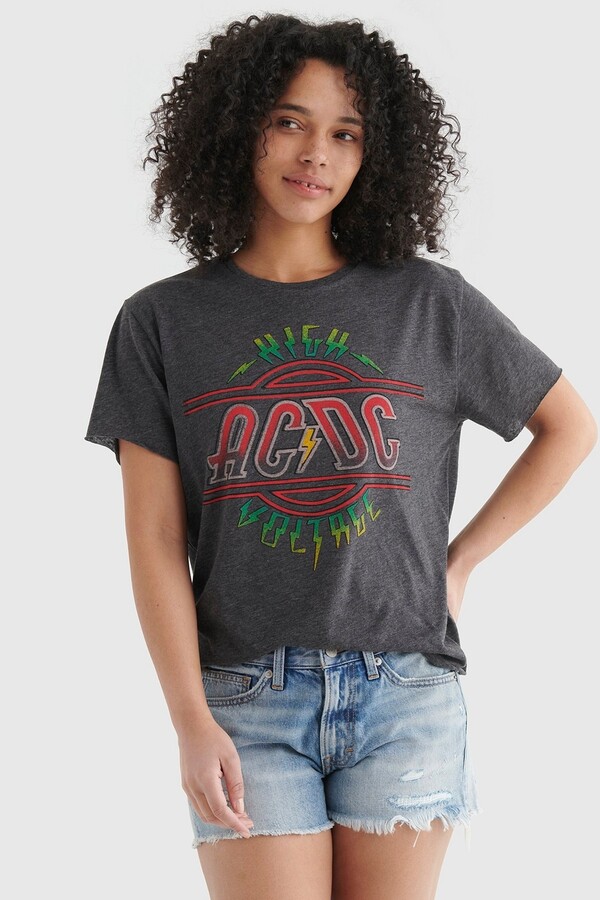 LUCKY Ac/Dc High Voltage Graphic Boyfriend Tee - ShopStyle T-shirts