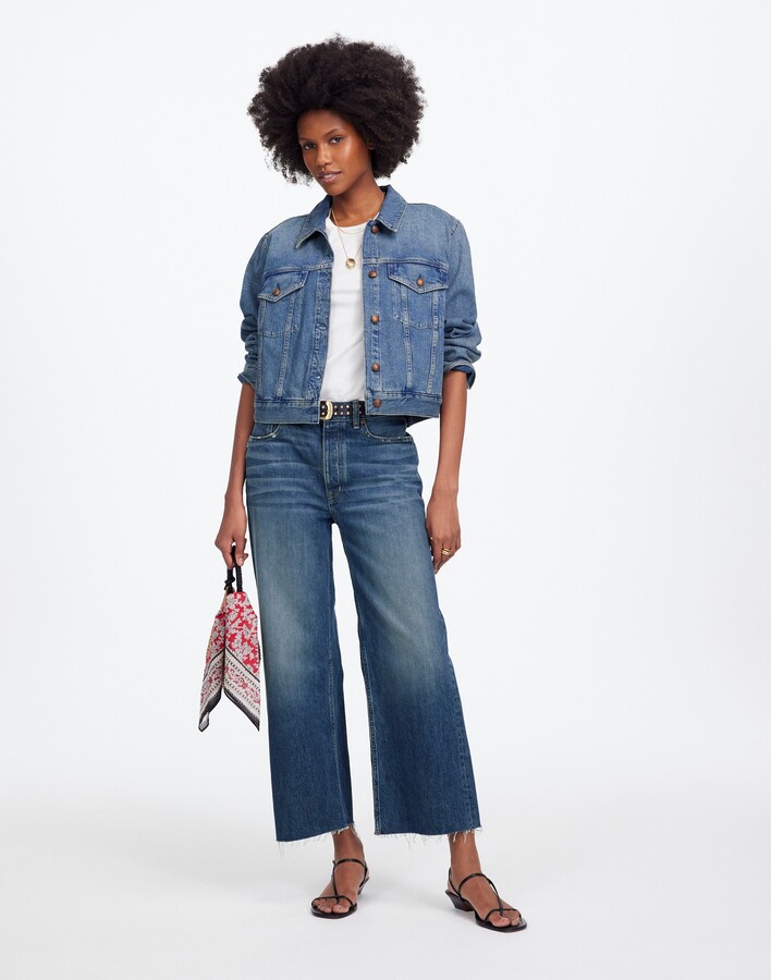 Petite Low-Slung Baggy Crop Jeans in Crosswell Wash