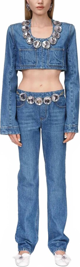 Area Jumbo Crystal Jean In Blue