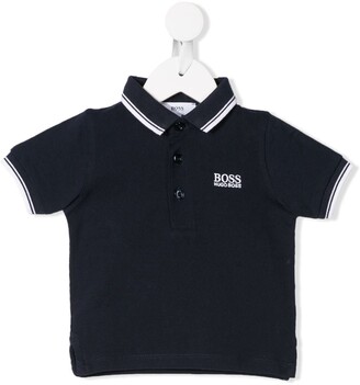 BOSS Kidswear Striped Trim Polo Shirt