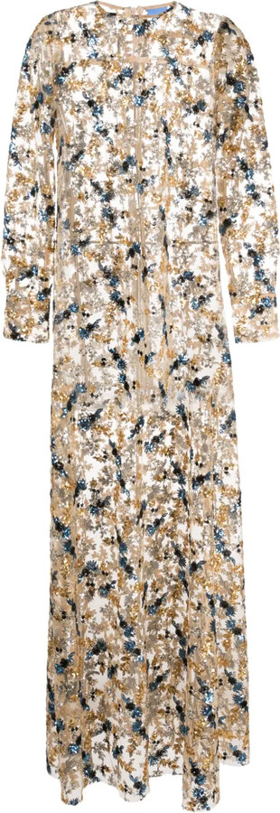 macgraw Soiree floral-embroidered dress