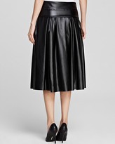 Thumbnail for your product : DKNY Faux Leather Midi Skirt