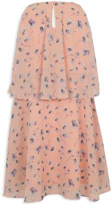 BCBGirls Girls' Poppy-Print Layered-Look Dress