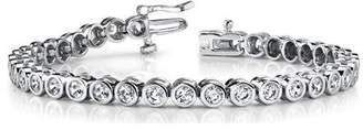 Natural Diamonds of NYC 5.00 ct Ladies Round Cut Diamond Tennis Bracelet In Bazel Settin In 14 Karat White old