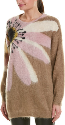 Valentino Floral Intarsia Mohair & Wool-Blend Sweater
