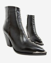 Thumbnail for your product : The Kooples Black leather ankle boots with studs