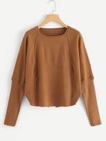 Thumbnail for your product : Shein Cut And Sew Solid Cocoon Sweater