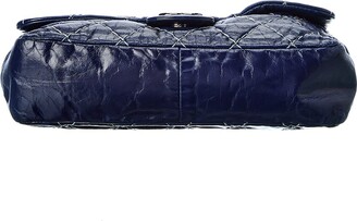 Chanel Caviar Wild Stitch Flap Bag - Navy Blue