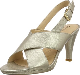 clarks ladies silver shoes