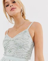 Thumbnail for your product : Maya Tall plunge front embellished cami strap maxi dress in ice blue