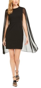 calvin klein cape sheath dress