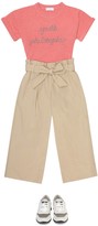 Thumbnail for your product : BRUNELLO CUCINELLI KIDS Cotton-poplin pants