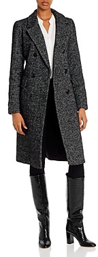 Vero Moda Highland Herringbone Tweed Long Coat - ShopStyle