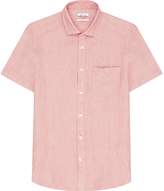 Thumbnail for your product : Reiss Dodd - Short Sleeved Linen Shirt in Pink