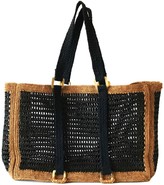 Thumbnail for your product : Maraina London Agnes Black & Brown Raffia Beach Bag