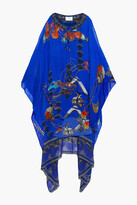Thumbnail for your product : Camilla Cold-shoulder Layered Embellished Printed Chiffon And Silk Crepe De Chine Mini Dress