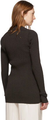 Bottega Veneta Brown Draped Knit Sweater