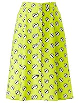Thumbnail for your product : Giles Green Screw Print Flared Skirt