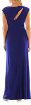Thumbnail for your product : R & M Richards RM Collections Cap-Sleeve Cutout Gown