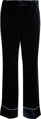 No.21 Piped-Trim Straight-Leg Trousers