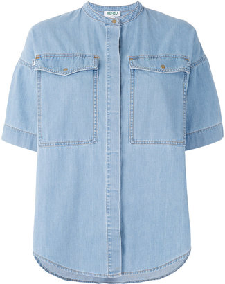 Kenzo boxy chambray shirt - women - Cotton/Polyester - 36