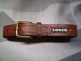 Thumbnail for your product : Levi's NWT Metal Logo Inlay Stitched Brown Genuine Leather Men's Belt 11LV3253