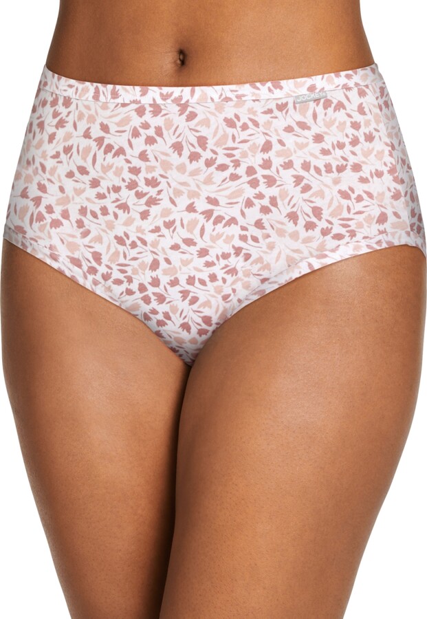 Jockey Elance Brief 3 Pack Underwear 1484, 1486 Extended Sizes - White/prim  Floral/earth Rose - ShopStyle Panties
