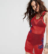 Thumbnail for your product : Reclaimed Vintage Inspired Mesh Dress With Patches