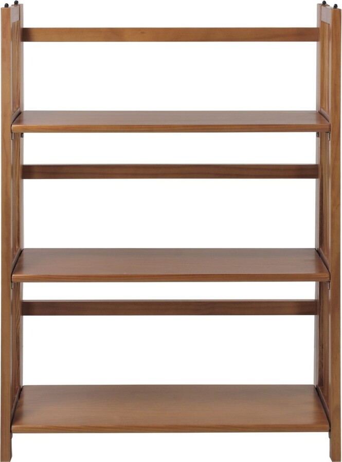 Yu Shan 3-Shelf Folding Stackable 27.5" Wide Bookcase