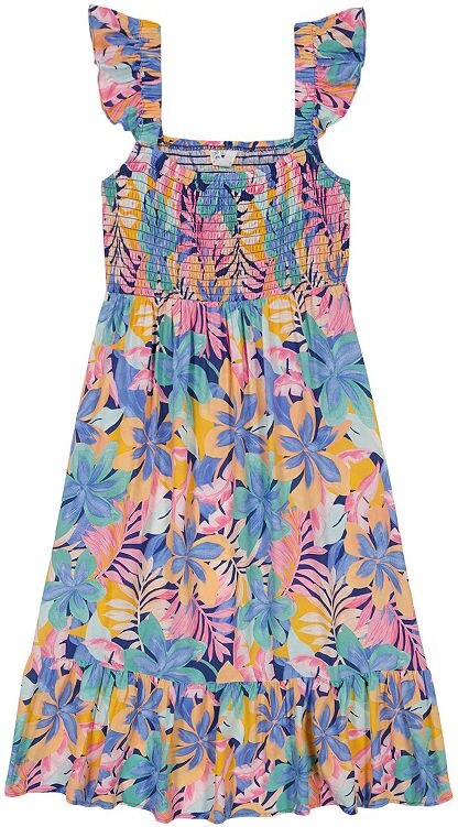 Girls 7-16 Roxy Palm Print Smocked Top Sundress