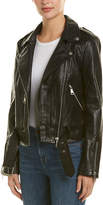 Thumbnail for your product : Bagatelle Nyc Pebbled Leather Biker Jacket